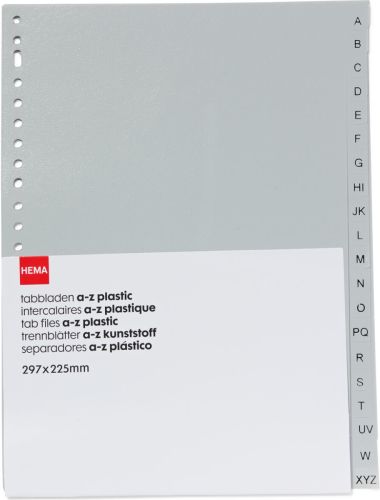 HEMA Tabbladen A-Z - 20 Stuks