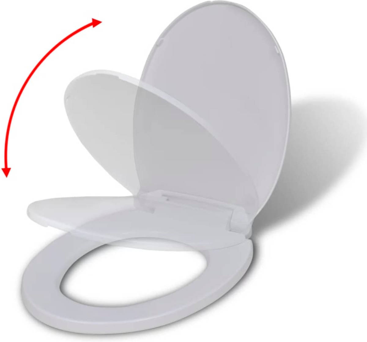 VidaXL Toiletbril Soft-close Wit Ovaal