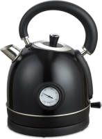 MOA Waterkoker Retro Zwart 1.8 Liter - Elektrisch - Rvs - Ek3tb