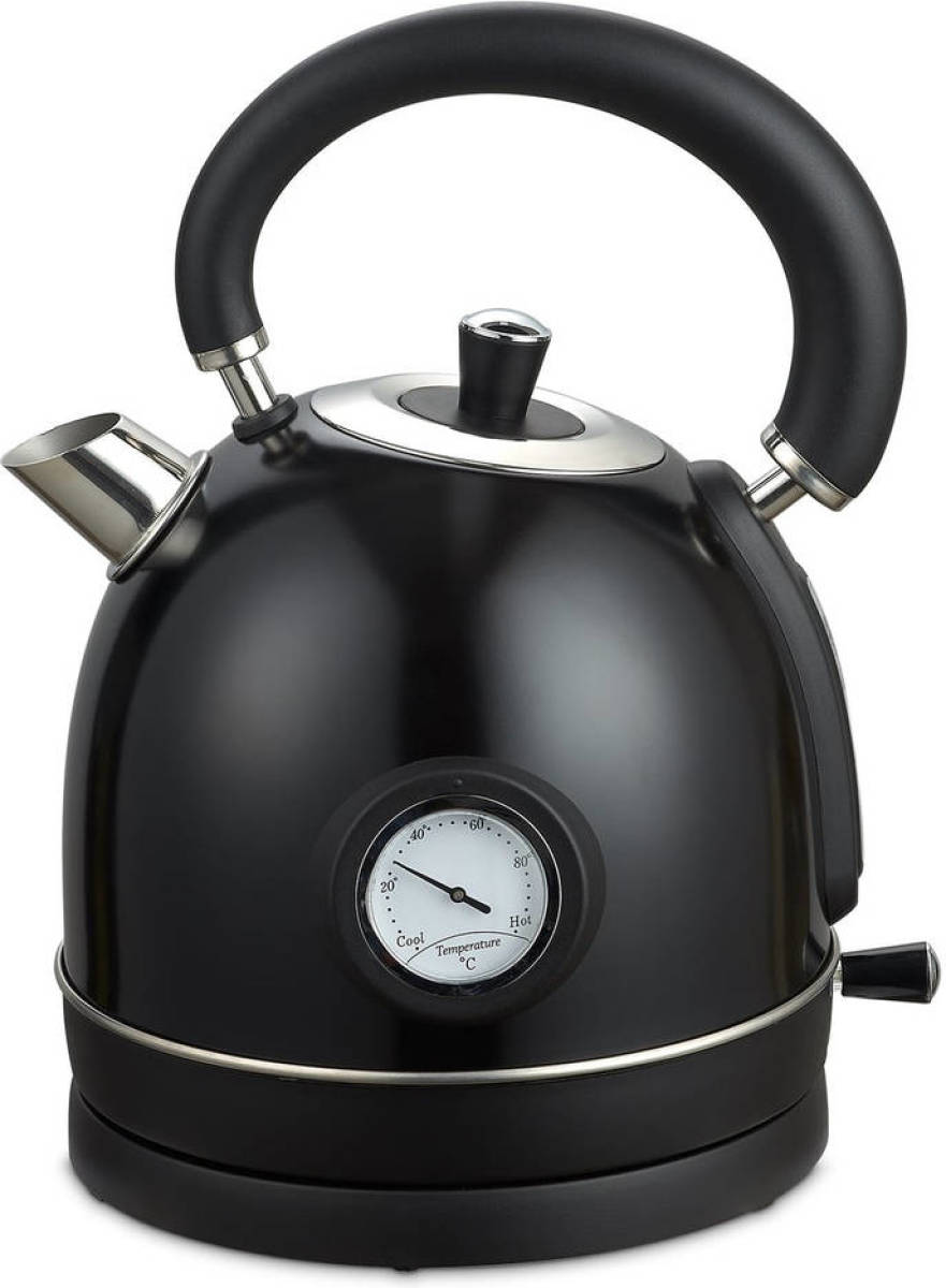 MOA Waterkoker Retro Zwart 1.8 Liter - Elektrisch - Rvs - Ek3tb