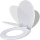 VidaXL Toiletbril Soft-close Simpel Ontwerp Mdf Wit