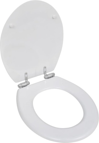 VidaXL Toiletbril Soft-close Simpel Ontwerp Mdf Wit