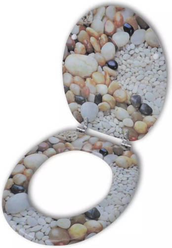 VidaXL Toiletbril Van Mdf Met Kiezelstenen Dess