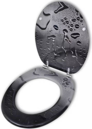 VidaXL Toiletbril Van Mdf Met Waterdruppel Dess