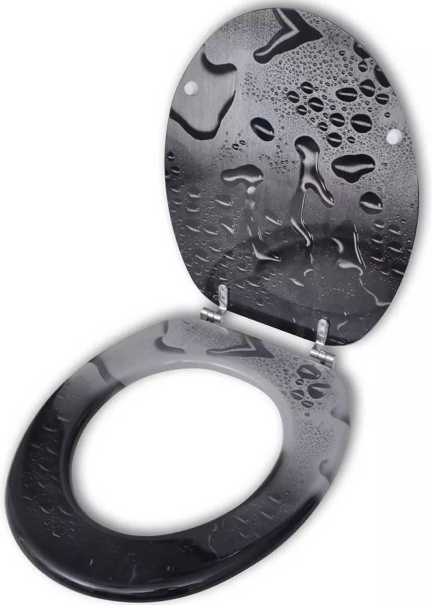 VidaXL Toiletbril Van Mdf Met Waterdruppel Dess