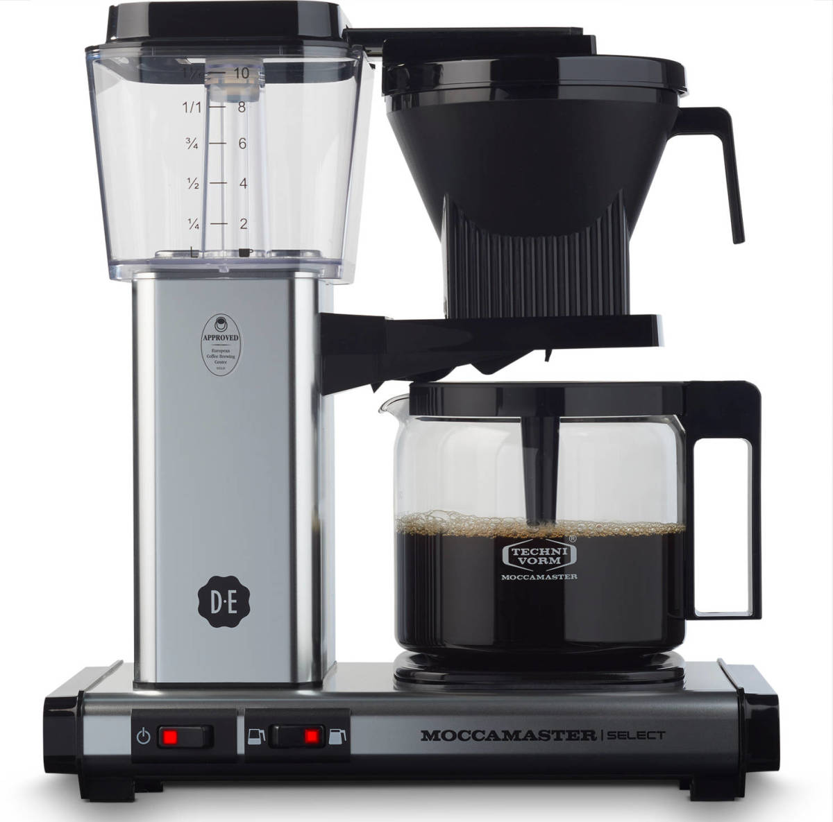 Douwe Egberts moccamaster Filterkoffiezetapparaat - Kbg Select - Chroom