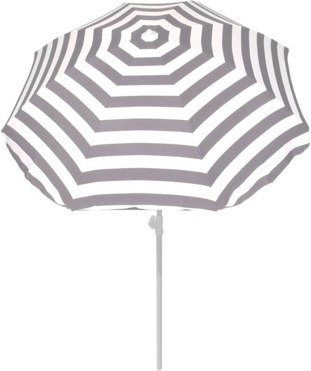 Summertime Grijs Gestreepte Strandparasol 180 Cm - Parasols