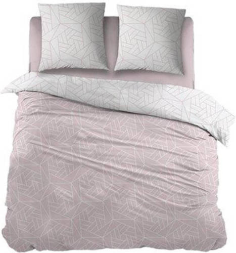 Snoozing Laslo Flanel Dekbedovertrek - Lits-jumeaux (240x200/220 Cm + 2 Slopen) - Flanel - Pink