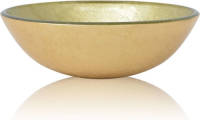VidaXL Wasbak Gehard Glas 42 Cm Goud