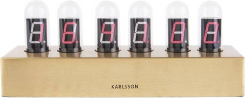 Karlsson - Tafelklok Cathode Staal 28x7,5x11cm Goud