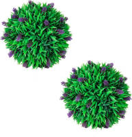 VidaXL Kunstbuxus Bal Met Lavendel 36 Cm Set Van 2