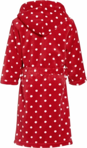 Playshoes Rode Badjas/ochtendjas Met Witte Stippen Print Voor Kinderen. 122/128 (7-8 Jr) - Badjassen
