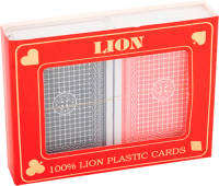Buffalo Speelkaartenset Lion 100% Plastic Duobox, Poker