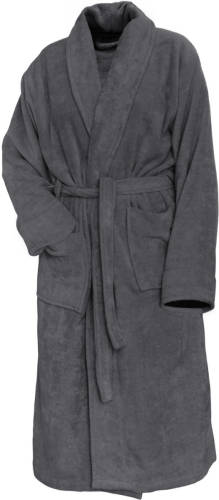 Linnick Pure Badjas Velours - Dark Grey - Xxl