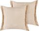 Beliani Lonar - Sierkussen Set Van 2-beige-polyester