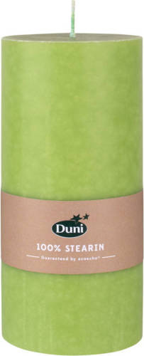 Duni Blad Groene Cilinderkaarsen/ Stompkaarsen 15 X 7 Cm 50 Branduren - Stompkaarsen