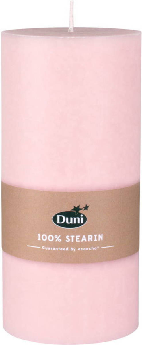 Duni Mellow Roze Cilinderkaarsen/ Stompkaarsen 15 X 7 Cm 50 Branduren - Stompkaarsen