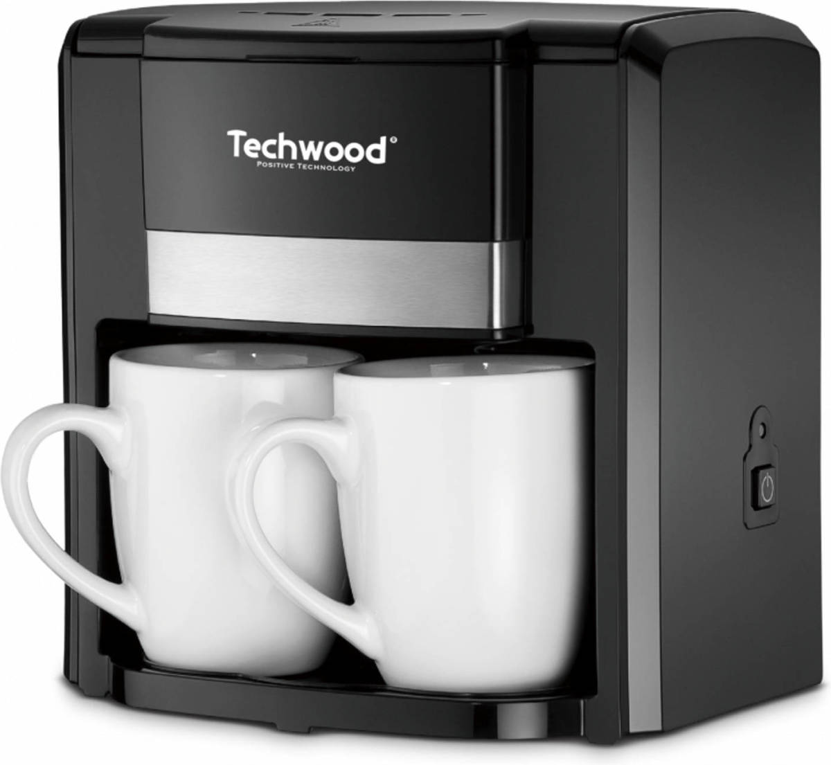 Techwood Duo Koffiezetter Tca-206 Met Twee Porseleinen Kopjes