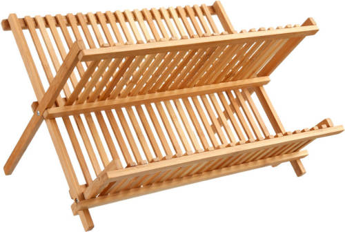 Decopatent ® Afdruiprek Voor Afwas - Bamboe - Hout - Inklapbaar