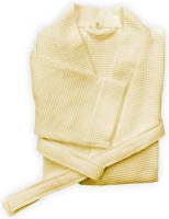 Heckett & Lane Hnl Bath Wafel Badjas Kuitlengte - Vanilla - S