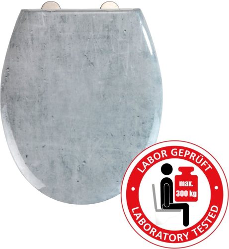 Wenko Wc-bril Concrete 37 X 44,5 Cm Duroplast Grijs