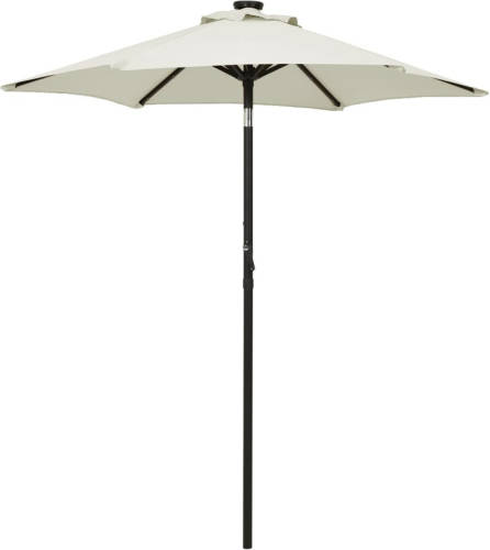 VidaXL Parasol Met Led-verlichting 200x211 Cm Aluminium Zandkleurig