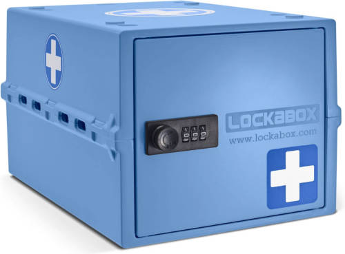 Lockabox One Afsluibare Medicijnbox - Blauw