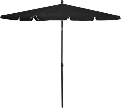 VidaXL Parasol Met Paal 210x140 Cm Zwart