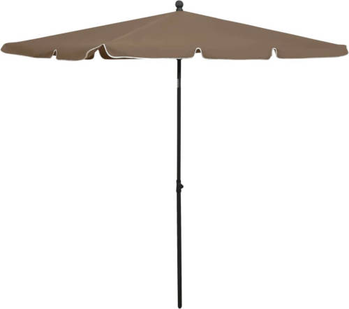 VidaXL Parasol Met Paal 210x140 Cm Taupe