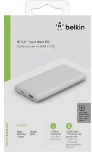 Belkin Power Bank 18W 10.000mAh Power Delivery. weiÃ? BPB001btWH