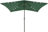 VidaXL Parasol Met Led's En Stalen Paal 2x3 M Groen