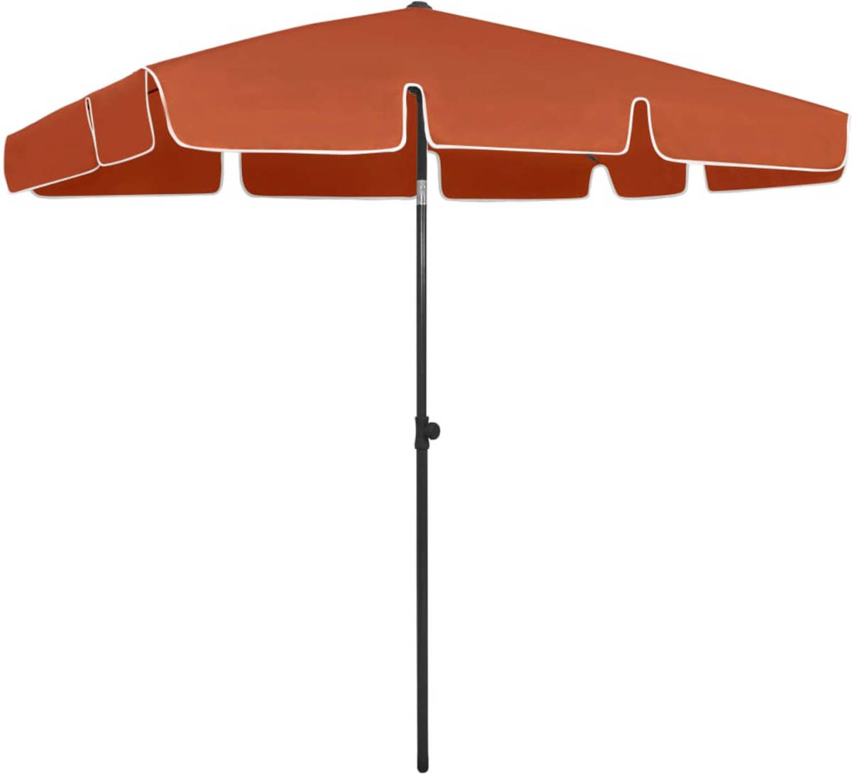 VidaXL Strandparasol 200x125 Cm Terracotta