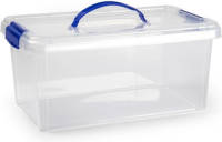 Forte Plastics Opslagbak/organizer Met Deksel 10 Liter Transparant - Opbergbox