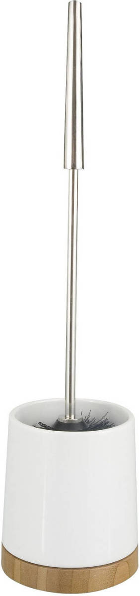 Wenko Toiletborstel En Houder Bamboe 44 Cm Keramiek Wit