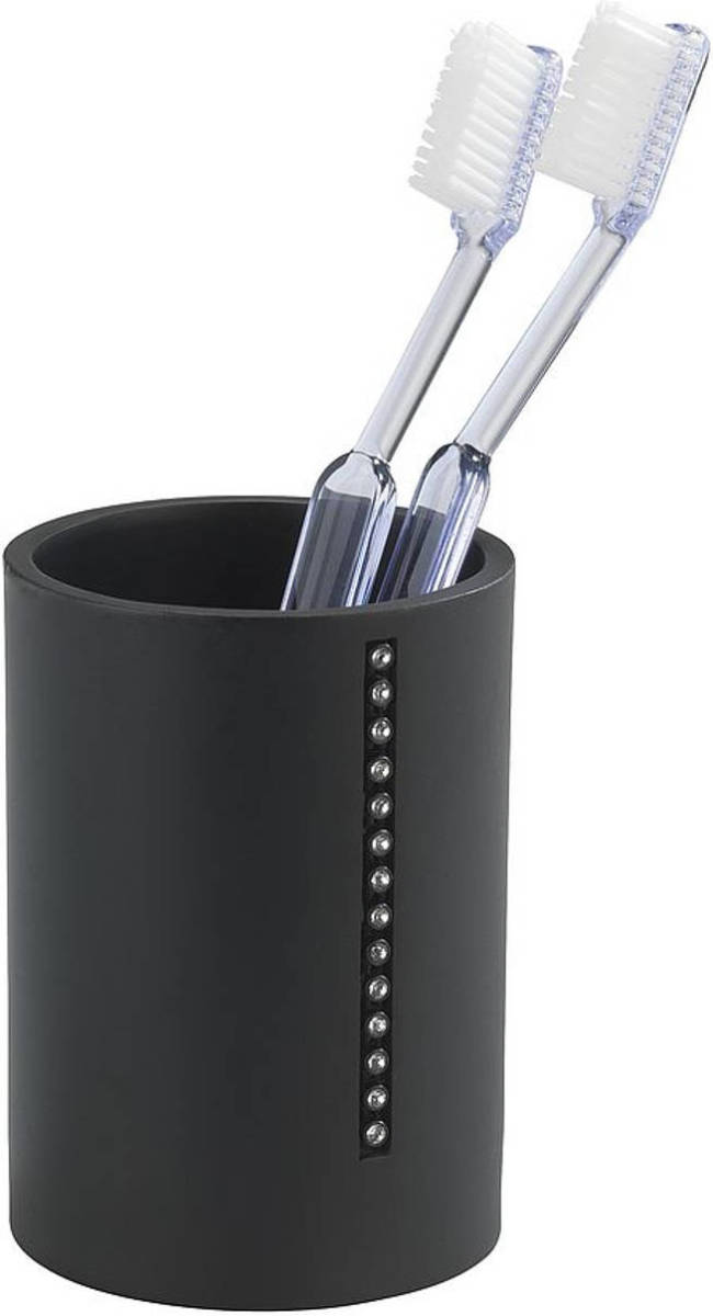 Wenko Tandenborstelhouder Diamond 10 Cm Polyresin Zwart