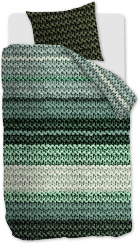 Beddinghouse Paola Flanel Dekbedovertrek - 1-persoons (140x200/220 Cm + 1 Sloop) - Flanel - Groen