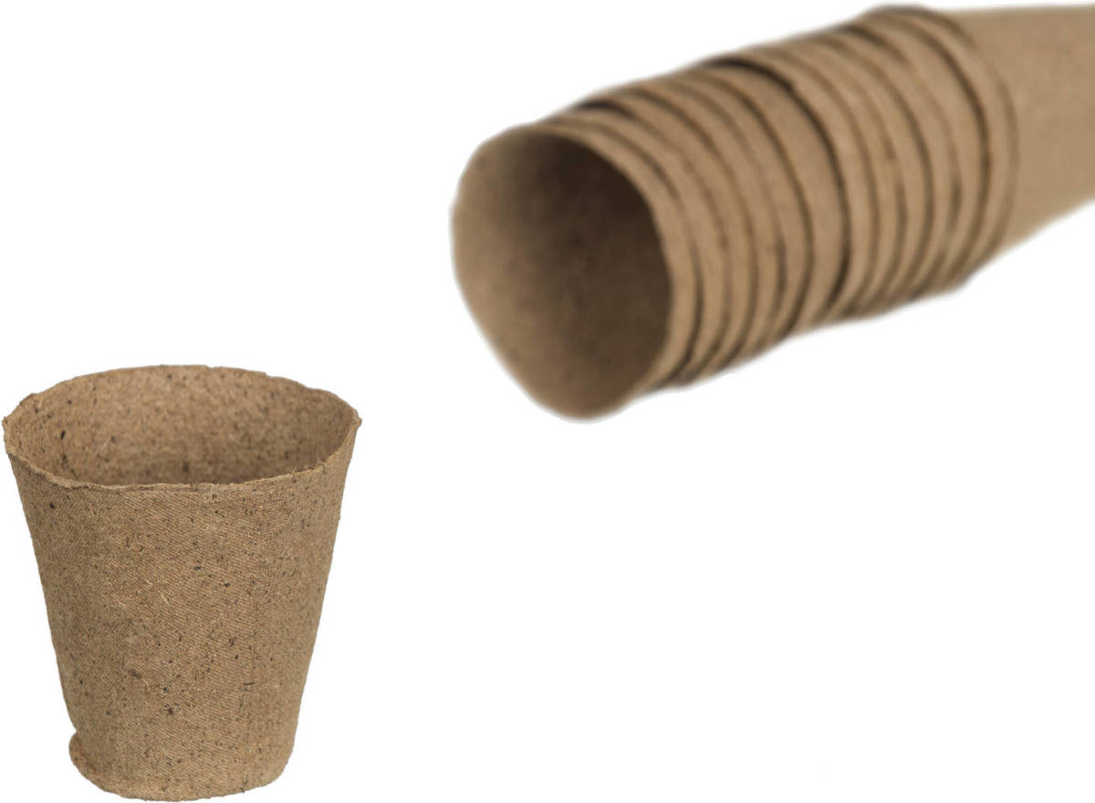 Nature 18x Stuks Biologisch Afbreekbare Stekpotje / Kweekpot 6 Cm - Stekpotjes