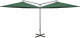 VidaXL Parasol Dubbel Met Stalen Paal 600 Cm Groen