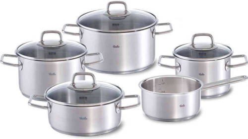 Fissler Viseo Kookpannenset - 5 Delig - Rvs - Met Glazen Deksels