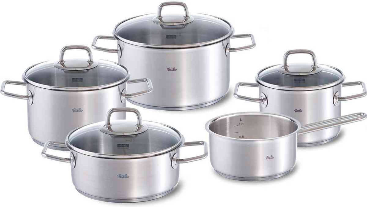 Fissler Viseo Kookpannenset - 5 Delig - Rvs - Met Glazen Deksels