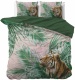 DreamHouse Bedding Dekbedovertrek Tijger - 100% Katoen - Met Knoopsluiting, Incl. Kussenslopen - Groen