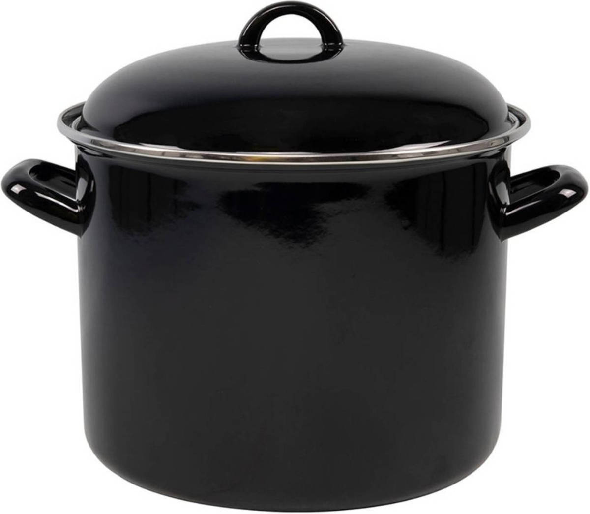 Orange85 Emaille Soeppan Zwart 8 Liter
