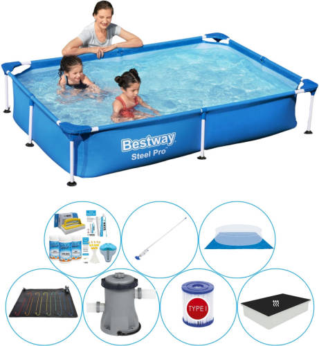 Bestway Steel Pro Rechthoekig 221x150x43 Cm - Zwembad Comfort Pakket