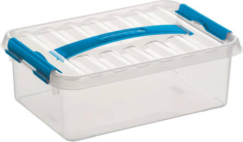 Sunware Q-line Opbergbox 4l Transparant Blauw
