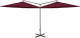 VidaXL Parasol Dubbel Met Stalen Paal 600 Cm Bordeauxrood