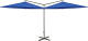 VidaXL Parasol Dubbel Met Stalen Paal 600 Cm Azuurblauw