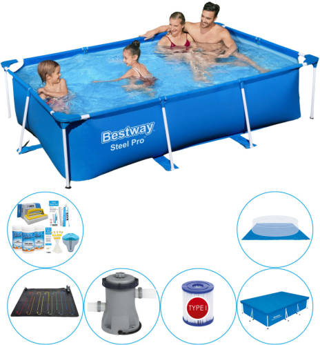 Bestway Steel Pro Rechthoekig 259x170x61 Cm - Zwembad Combi Deal