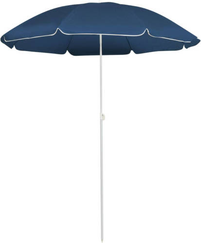 VidaXL Parasol Met Stalen Paal 180 Cm Blauw