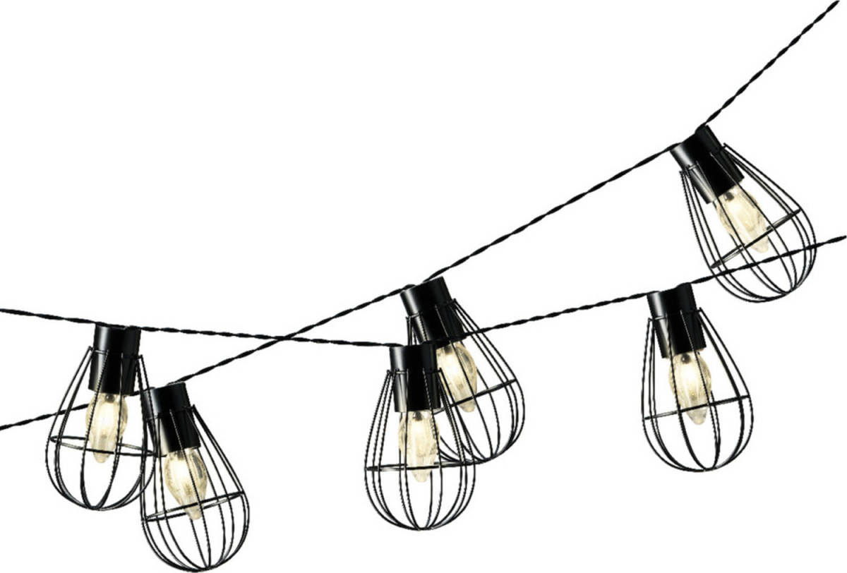 Lumineo Ijzeren Solar Tuinverlichting Lichtsnoer 8 Lampjes 350 Cm - Lichtsnoer Voor Buiten