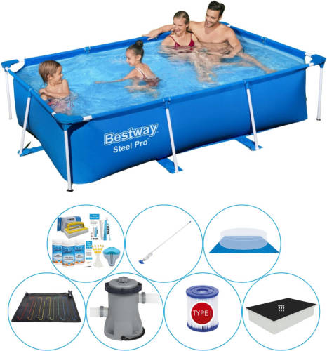 Bestway Steel Pro Rechthoekig 259x170x61 Cm - Zwembad Comfort Pakket